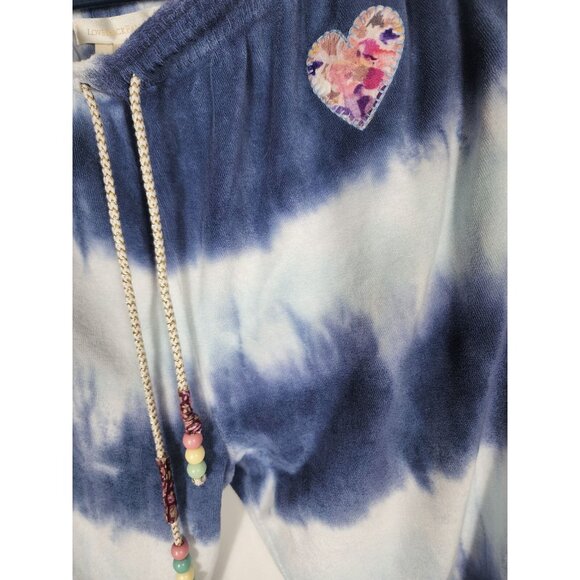 Loveshackfancy NWT Blue Jogger Pants Large Santinella Blue Terry Stripe New - Picture 4 of 6